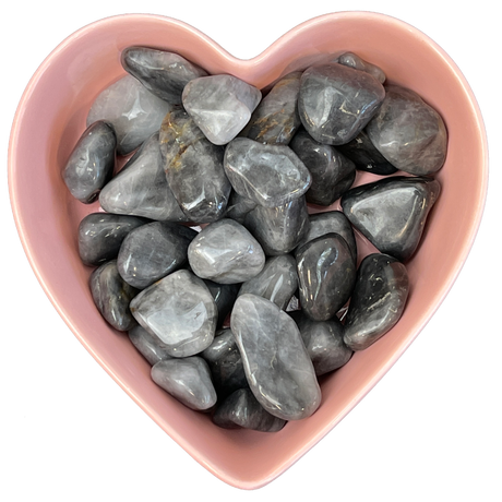 Grey Quartz Tumbled Stone Natural Gemstone - One Stone - Magick Magick.com