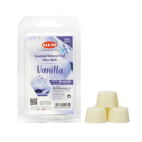 HEM Scented Natural Soy Wax Melt - Vanilla (Pack of 6 Melts) - Magick Magick.com