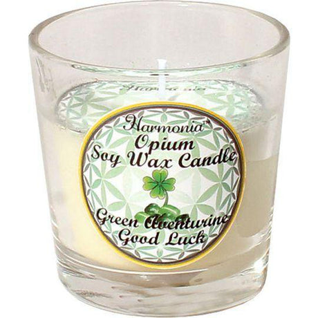Harmonia Soy Gem Votive Candle - Good Luck Green Adventurine (Pack of 6) - Magick Magick.com