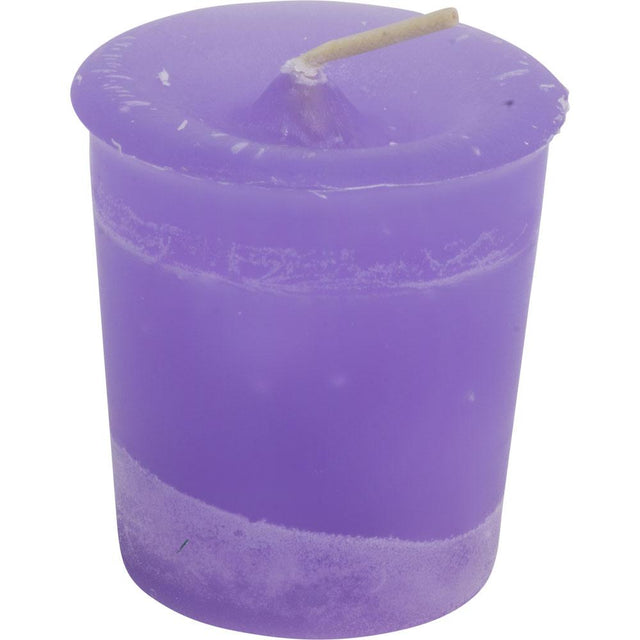 Harmony Herbal Reiki Charged Votive Candle - Light Purple - Magick Magick.com