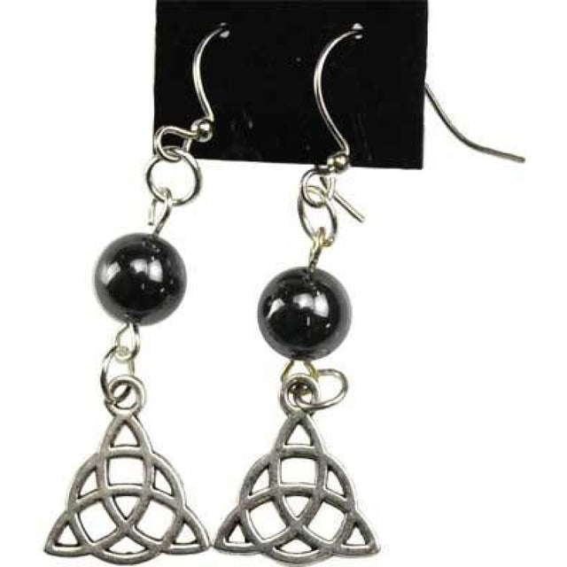 Hematite Triquetra Earrings - Magick Magick.com