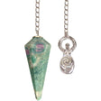 Hexagonal Pendulum - Ruby Zoisite with Spiral Goddess - Magick Magick.com