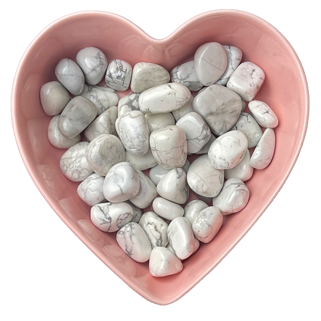 Howlite Tumbled Stone Natural Gemstone - One Stone - Magick Magick.com