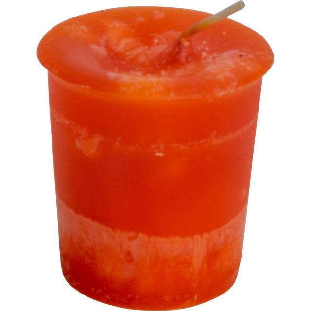 Joy Herbal Reiki Charged Votive Candle - Orange - Magick Magick.com