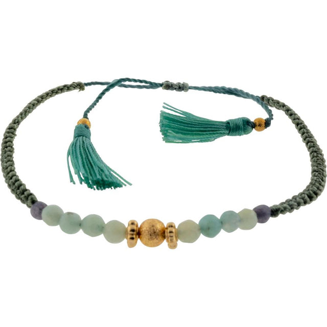 Katahati Bracelet - Green Aventurine with Gold Beads - Magick Magick.com