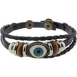 Leather Protection Bracelet - Braided Black - Magick Magick.com