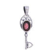 Love Key Pendant in Sterling Silver - Ruby - Magick Magick.com