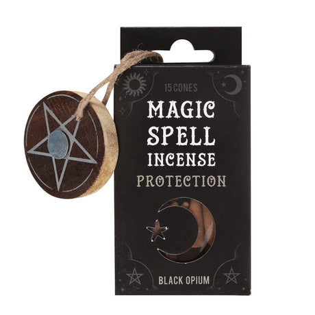 Magic Spell Incense Cones - Protection - Black Opium (Pack of 15) - Magick Magick.com