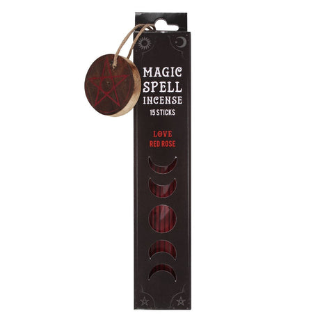 Magic Spell Incense Sticks - Love - Red Rose (Pack of 15) - Magick Magick.com