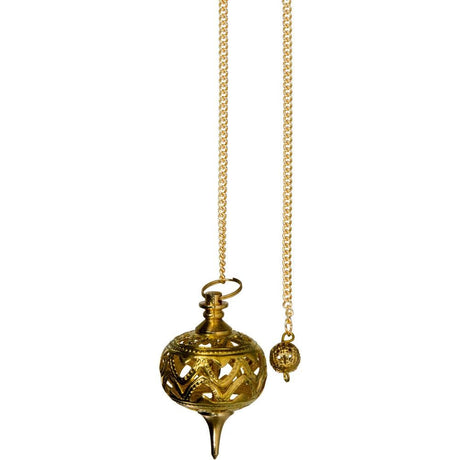 Metal Pendulum - Gold Jali - Magick Magick.com