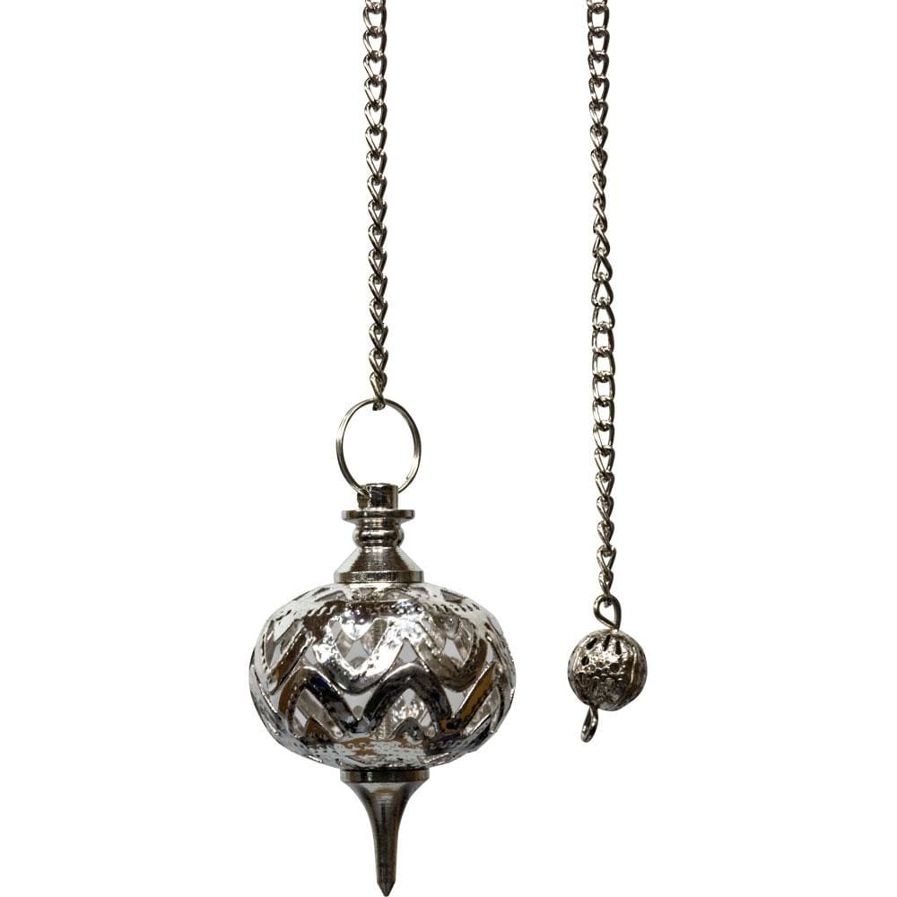 Metal Pendulum - Silver Jali - Magick Magick.com
