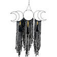 Metal Wall Hanging Moon Phases with Fringe - Black - Magick Magick.com