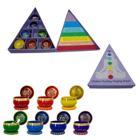 Mini Singing Bowl Set with Case - Chakras - Magick Magick.com