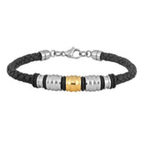 Moda Braided Leather & Stainless Steel Bracelet - Magick Magick.com