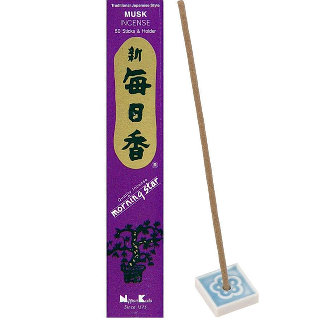 Morning Star Incense 50 Sticks - Musk (Box of 12 Packs) - Magick Magick.com