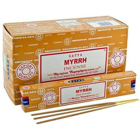 Myrrh Satya Incense Sticks 15 gram - Magick Magick.com
