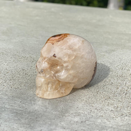 Natural Agate Hand Carved Small Skull E - .18 lbs (2 x 1.25 x 1.5 inches) - Magick Magick.com