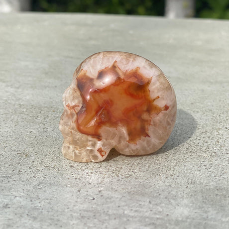 Natural Agate Hand Carved Small Skull F - .20 lbs (2 x 1.25 x 1.5 inches) - Magick Magick.com