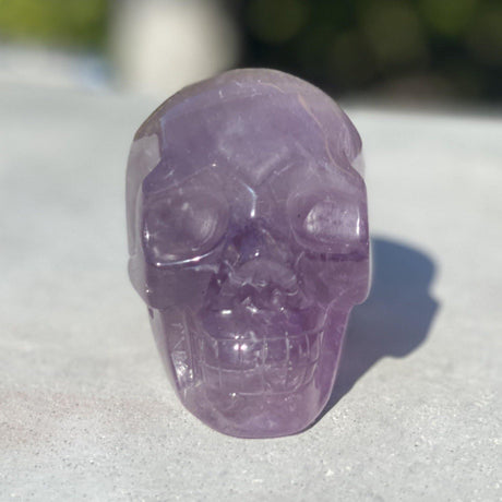 Natural Amethyst Hand Carved Skull - 1.18 lbs (3.5 x 2 x 3 inch) - Magick Magick.com