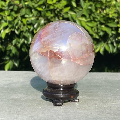 Natural Aura Red Hematoid Sphere - .88 lbs (68 mm) - Magick Magick.com