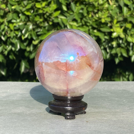 Natural Aura Red Hematoid Sphere - .88 lbs (68 mm) - Magick Magick.com