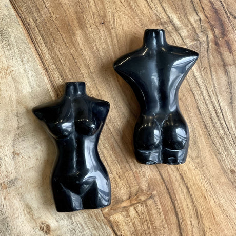 Natural Black Obsidian Hand Carved Female Figure - .5 lbs (4.5 x 3 x 1.25 inch) - Magick Magick.com