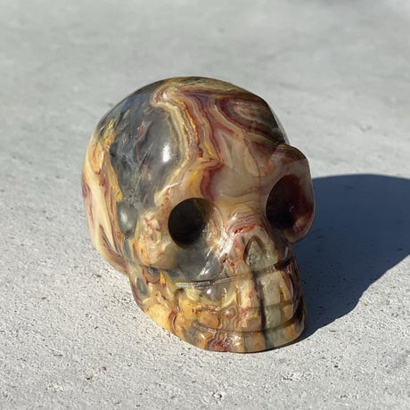 Natural Crazy Jasper Hand Carved Small Skull - .18 lbs (2 x 1.5 x 1.5 inch) - Magick Magick.com