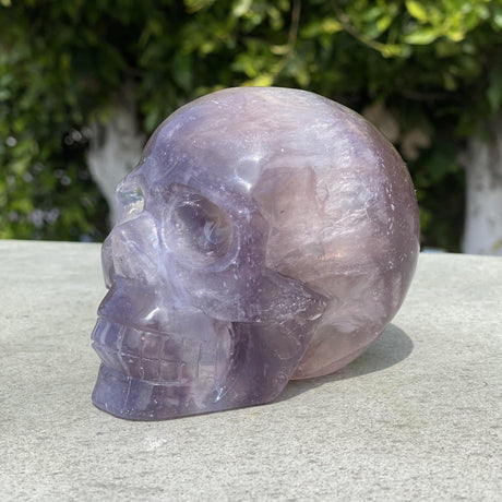 Natural Fluorite Hand Carved Skull - 2.62 lbs (4 x 3 x 3.5 inches) - Magick Magick.com