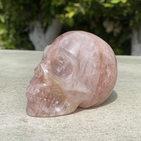 Natural Hematoid Quartz Hand Carved Skull - 1.04 lbs (3.5 x 2.25 x 2.5 inches) - Magick Magick.com