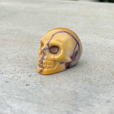 Natural Mookaite Hand Carved Small Skull - .08 lbs (1.5 x 1 x 1 inches) - Magick Magick.com