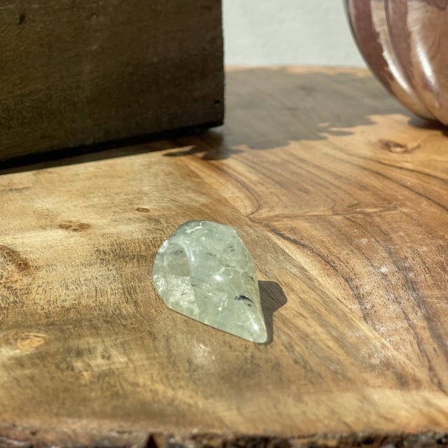 Natural Prehnite with Epidote Hand Carved Small Bird Skull - .04 lbs (1.75 x 1 x .5 inch) - Magick Magick.com