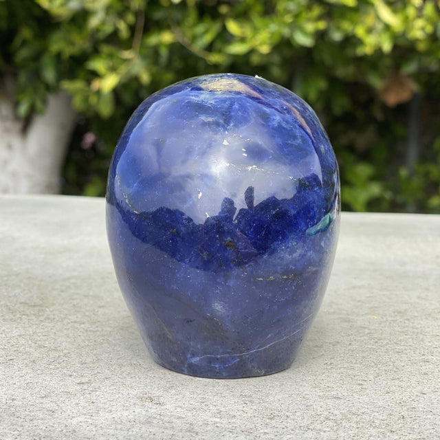 Natural Sodalite Hand Carved Skull - 2.20 lbs (4.5 x 3 x 3.5 inches) - Magick Magick.com