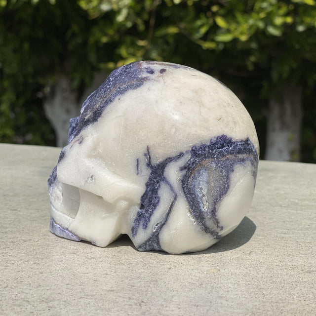 Natural Tiffany Stone Hand Carved Skull - 2.24 lbs (4.25 x 3 x 3.5 inches) - Magick Magick.com