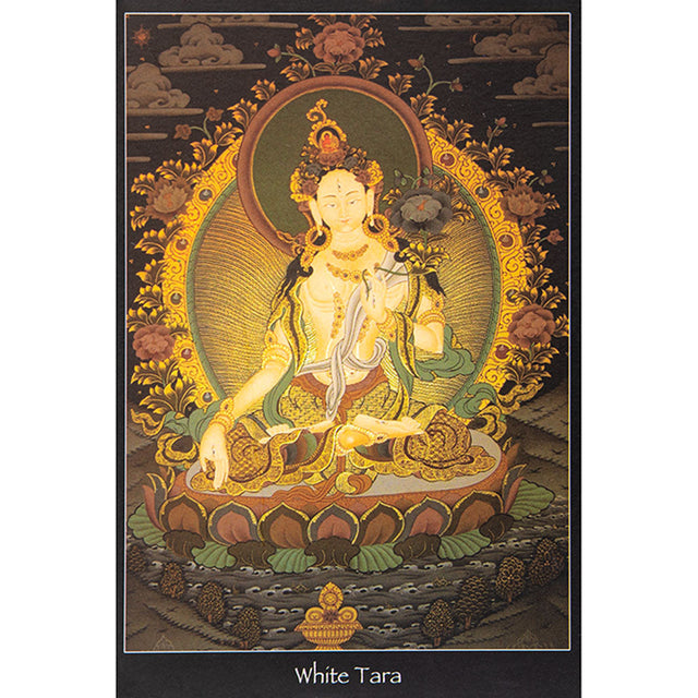 Nepalese Altar Card - White Tara - Magick Magick.com