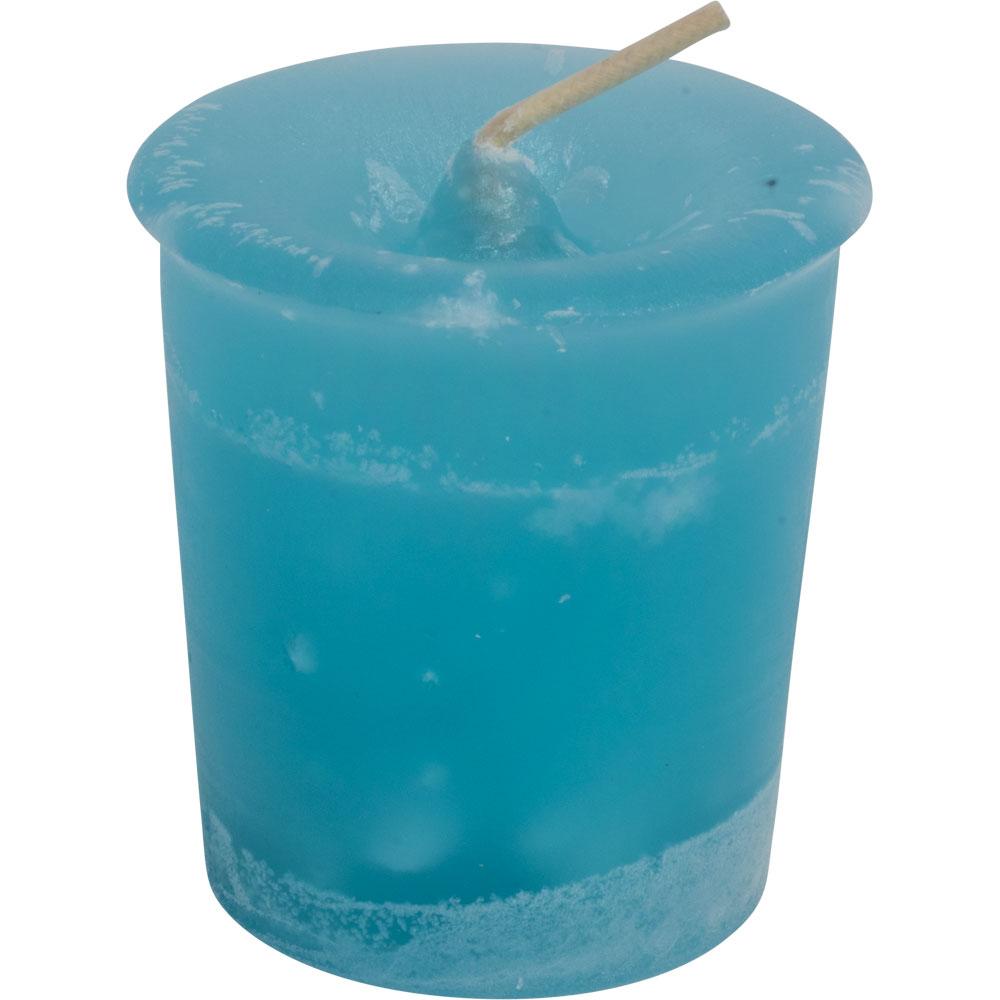 One Love Herbal Reiki Charged Votive Candle - Blue - Magick Magick.com