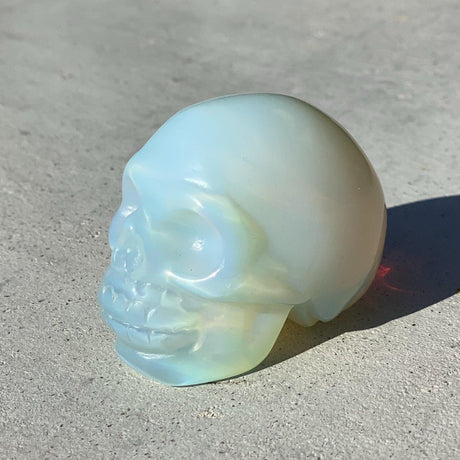 Opalite Hand Carved Small Skull - .18 lbs (2 x 1 x 1.5 inch) - Magick Magick.com