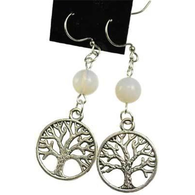 Opalite Tree of Life Earrings - Magick Magick.com