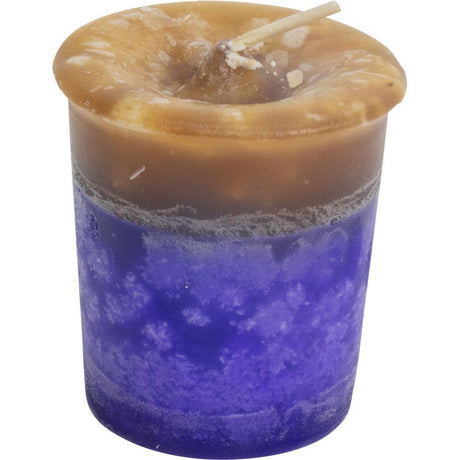 Patchouli & Nag Champa Herbal Votive Candle - Blue/Brown - Magick Magick.com