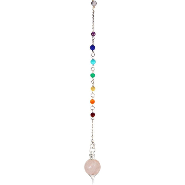 Pendulum Sephoroton with Chakra - Rose Quartz - Magick Magick.com