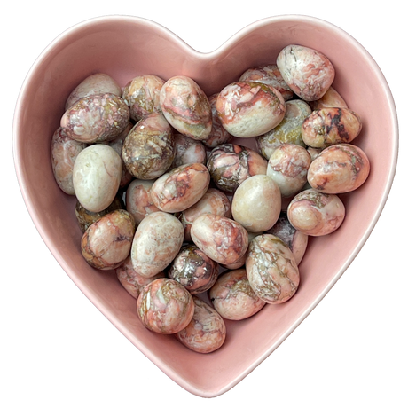 Pink Jasper Tumbled Stone Natural Gemstone - One Stone - Magick Magick.com