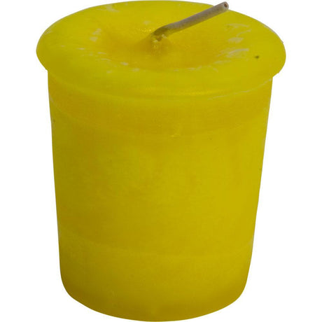 Positive Energy Herbal Reiki Charged Votive Candle - Yellow - Magick Magick.com