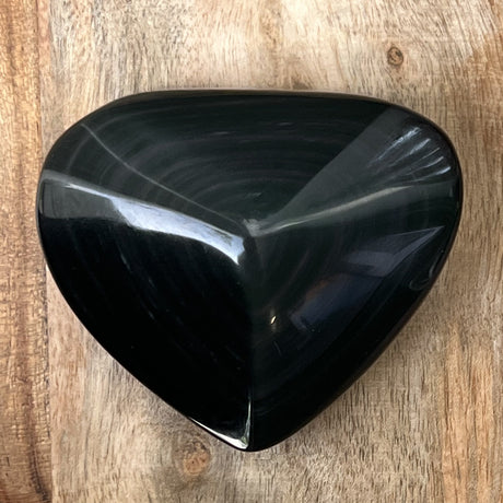 Puffed Gemstone Heart - Rainbow Obsidian (Extra Large) - Magick Magick.com
