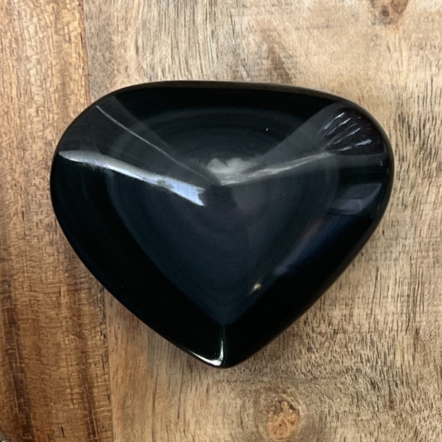 Puffed Gemstone Heart - Rainbow Obsidian (Large) - Magick Magick.com