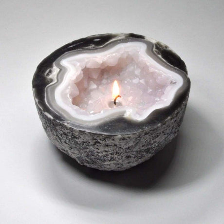 Quartz Geode 2.25" Unscented Candle - Magick Magick.com