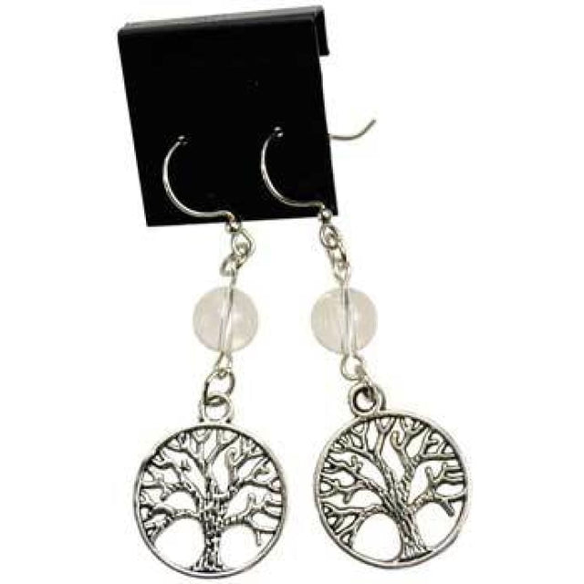 Quartz Tree of Life Earrings - Magick Magick.com