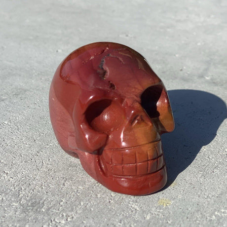 Red Jasper Hand Carved Small Skull - .18 lbs (1 x 1.5 x 1 inch) - Magick Magick.com