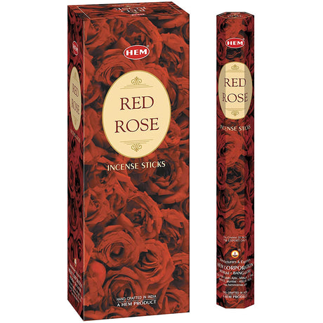 Red Rose HEM Incense Stick 20 Pack - Magick Magick.com
