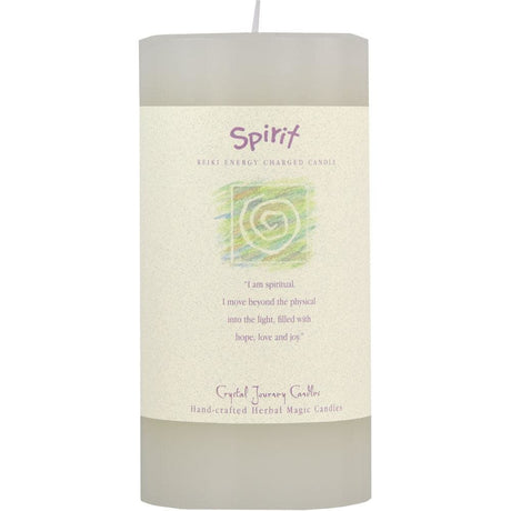 Reiki Charged Herbal 3" x 6" Pillar Candle - Spirit - Magick Magick.com