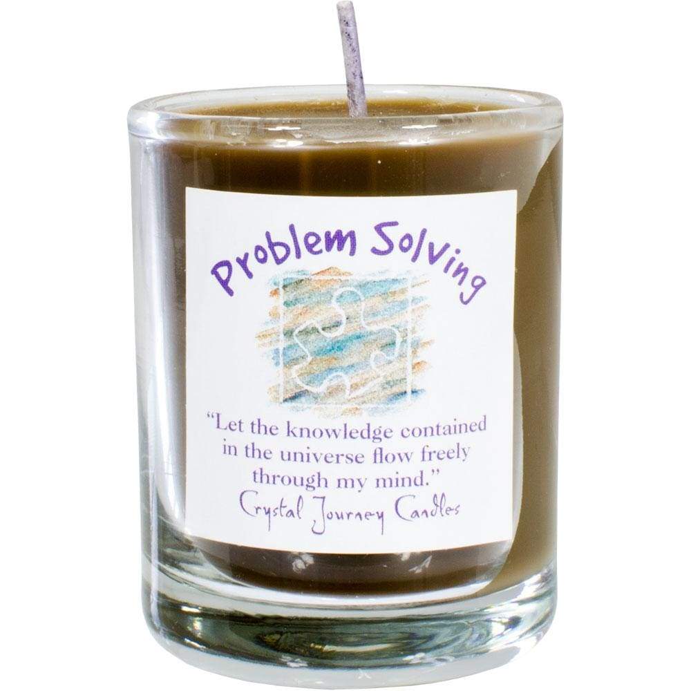 Reiki Charged Soy Herbal Filled Votive Candle - Problem Solving - Magick Magick.com