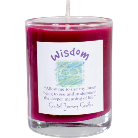 Reiki Charged Soy Herbal Filled Votive Candle - Wisdom - Magick Magick.com